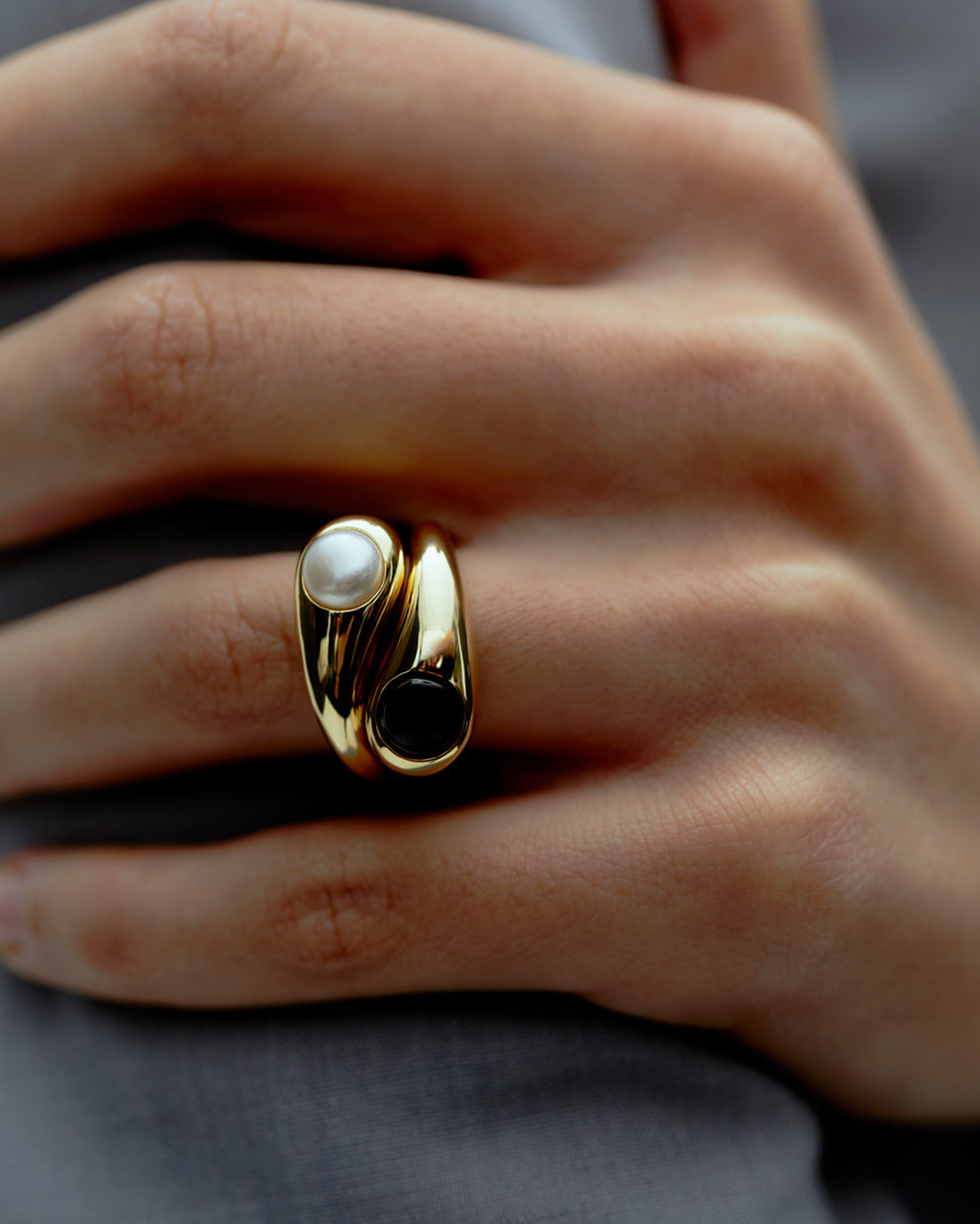 NO. 11036 DUALISM FRESHWATER PEARL RING