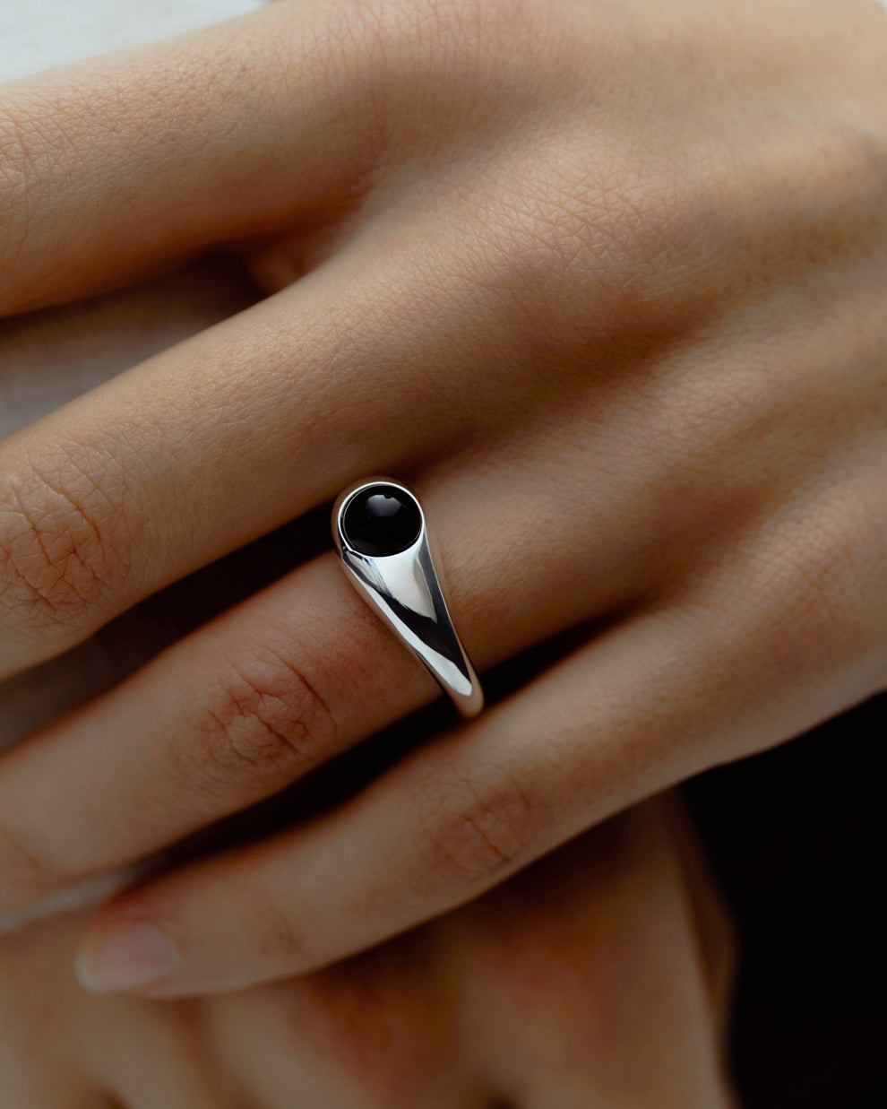 NO. 11034 DUALISM BLACK ONYX RING